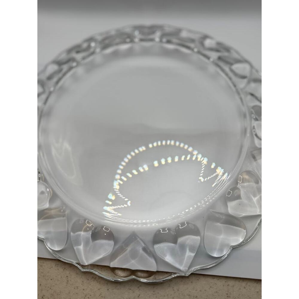 Tiffany & Co. Vintage Crystal Hearts 12” Round Serving Platter - Excellent - Picture 5 of 5